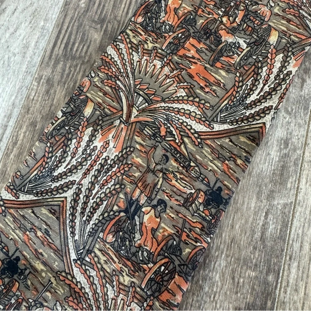 Balmain Native Print 100% Italian Silk Scarf